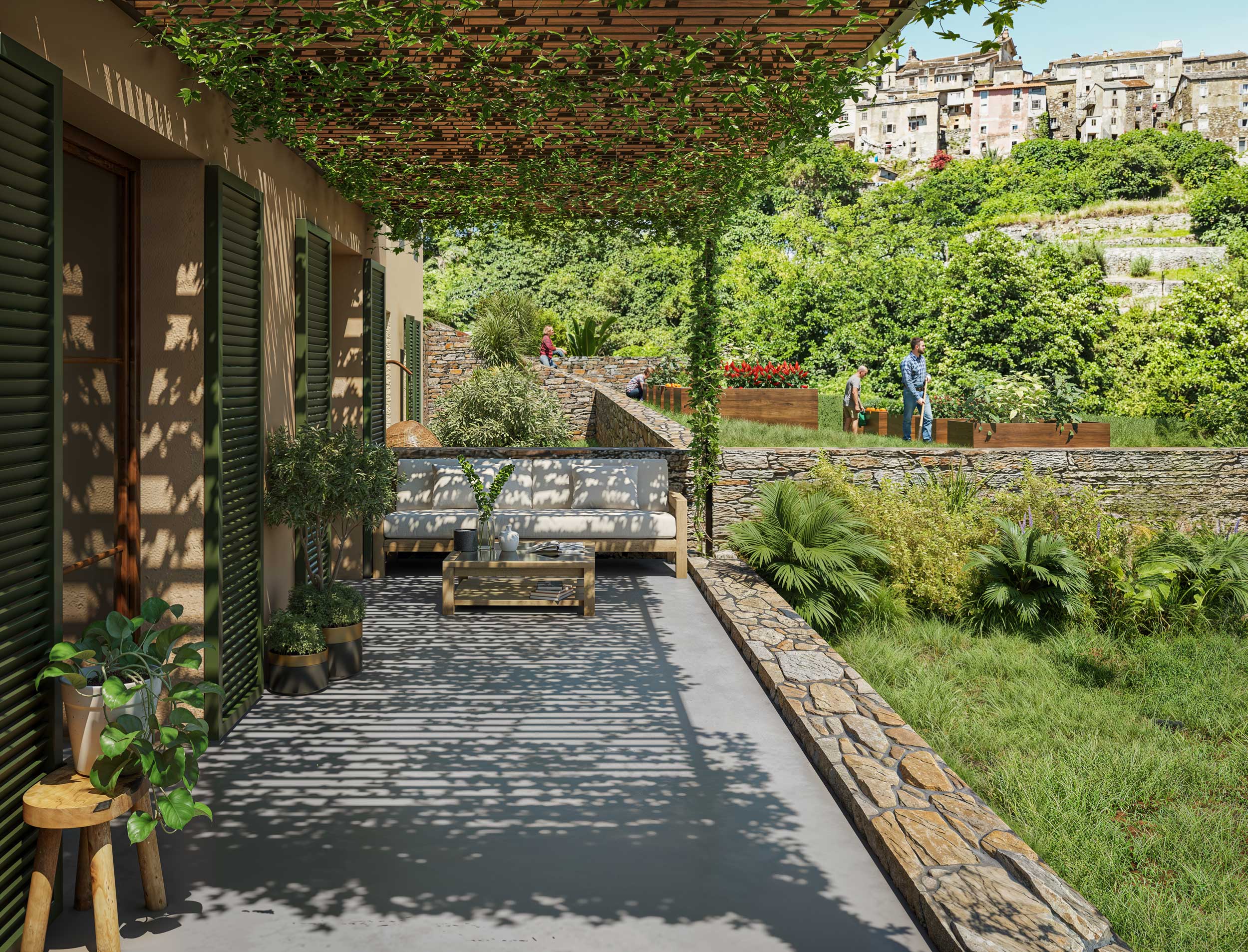 Terrasse végétalisée
